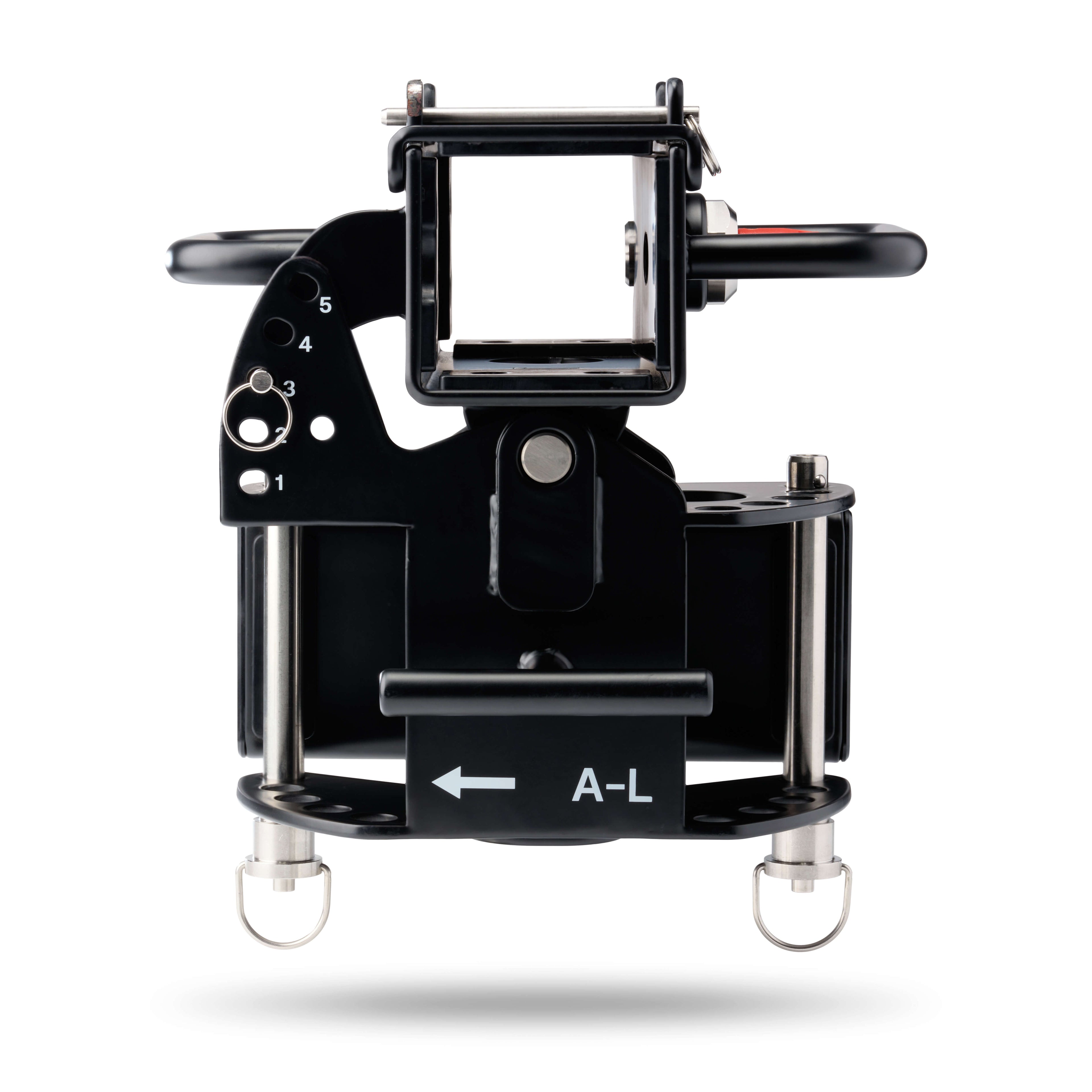 Overhead view of RVL Wings main mount assembly and rotation limiter 