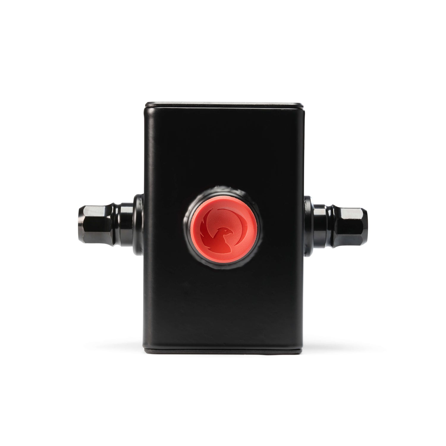 Close-up of RVL Wings modular collar with red pull handle on white background 